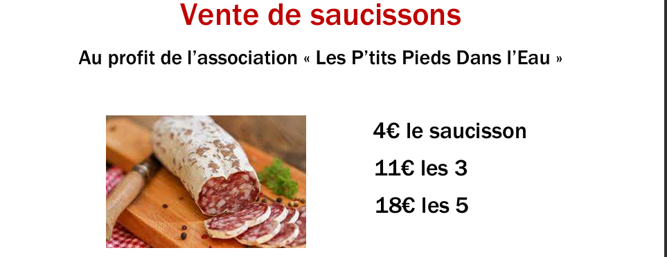 Vente de saucissons